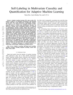 Self-Labeling in Multivariate Causality and Quantification for Adaptive
  Machine Learning