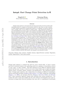 fastcpd: Fast Change Point Detection in R