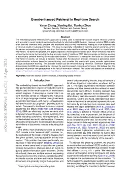 Event-enhanced Retrieval in Real-time Search