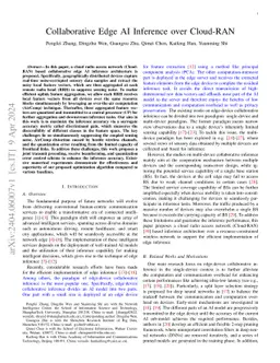 Collaborative Edge AI Inference over Cloud-RAN