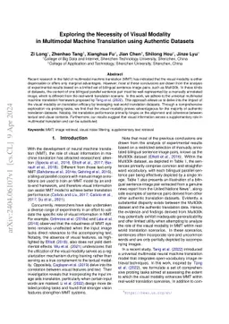 Exploring the Necessity of Visual Modality in Multimodal Machine
  Translation using Authentic Datasets