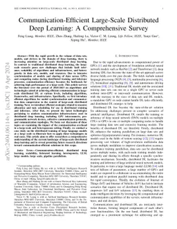 Communication-Efficient Large-Scale Distributed Deep Learning: A
  Comprehensive Survey