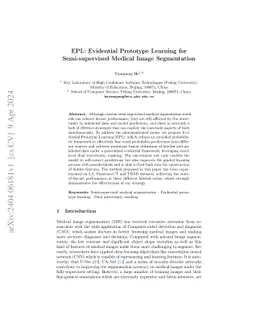 EPL: Evidential Prototype Learning for Semi-supervised Medical Image
  Segmentation