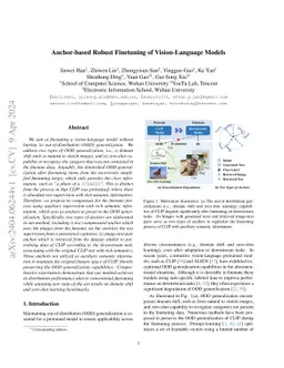 Anchor-based Robust Finetuning of Vision-Language Models