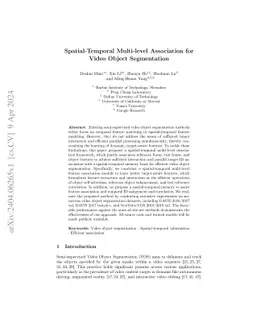 Spatial-Temporal Multi-level Association for Video Object Segmentation