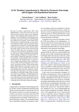 LLMs' Reading Comprehension Is Affected by Parametric Knowledge and Struggles with Hypothetical Statements