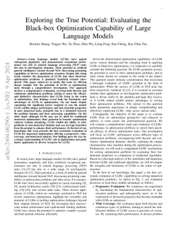 Exploring the True Potential: Evaluating the Black-box Optimization
  Capability of Large Language Models
