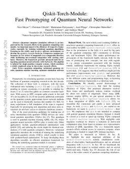 Qiskit-Torch-Module: Fast Prototyping of Quantum Neural Networks