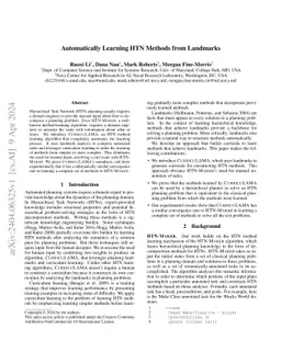 Automatically Learning HTN Methods from Landmarks