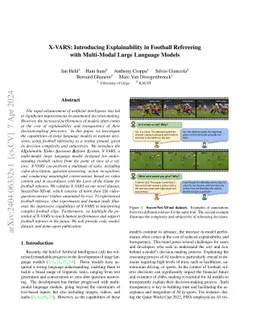 X-VARS: Introducing Explainability in Football Refereeing with
  Multi-Modal Large Language Model