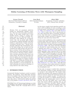 Online Learning of Decision Trees with Thompson Sampling