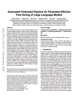 Automated Federated Pipeline for Parameter-Efficient Fine-Tuning of
  Large Language Models