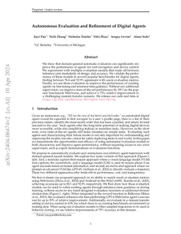 Autonomous Evaluation and Refinement of Digital Agents