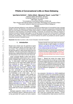 Pitfalls of Conversational LLMs on News Debiasing