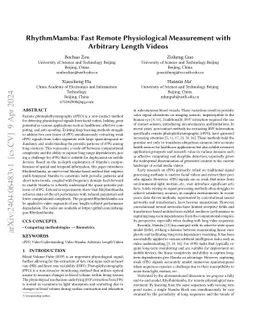 RhythmMamba: Fast, Lightweight, and Accurate Remote Physiological Measurement