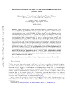 Simultaneous linear connectivity of neural networks modulo permutation