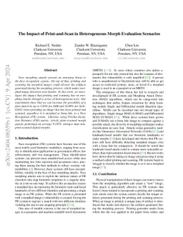 The Impact of Print-and-Scan in Heterogeneous Morph Evaluation Scenarios