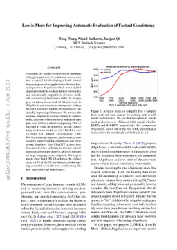 Less is More for Improving Automatic Evaluation of Factual Consistency