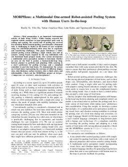 MORPHeus: a Multimodal One-armed Robot-assisted Peeling System with
  Human Users In-the-loop