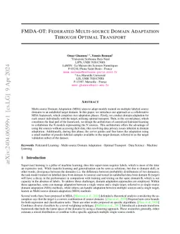FMDA-OT: Federated Multi-source Domain Adaptation Through Optimal
  Transport