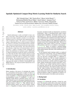 Spatially Optimized Compact Deep Metric Learning Model for Similarity
  Search