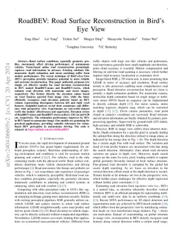 RoadBEV: Road Surface Reconstruction in Bird's Eye View