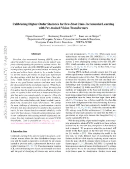 Calibrating Higher-Order Statistics for Few-Shot Class-Incremental
  Learning with Pre-trained Vision Transformers
