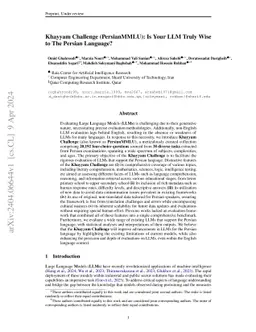 Khayyam Challenge (PersianMMLU): Is Your LLM Truly Wise to The Persian
  Language?