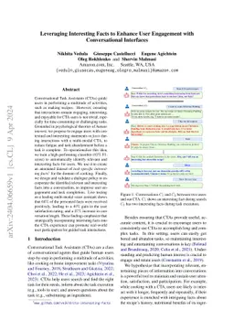 Leveraging Interesting Facts to Enhance User Engagement with
  Conversational Interfaces