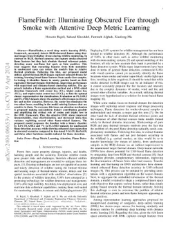 FlameFinder: Illuminating Obscured Fire through Smoke with Attentive
  Deep Metric Learning
