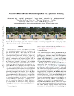 Perception-Oriented Video Frame Interpolation via Asymmetric Blending
