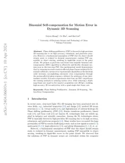 Binomial Self-compensation for Motion Error in Dynamic 3D Scanning