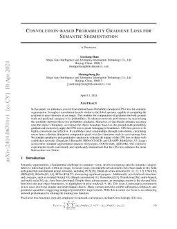 Convolution-based Probability Gradient Loss for Semantic Segmentation