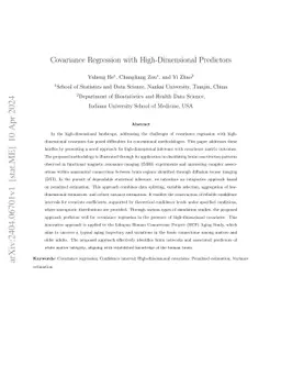 Covariance Regression with High-Dimensional Predictors