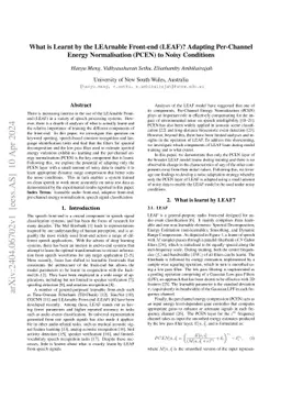 What is Learnt by the LEArnable Front-end (LEAF)? Adapting Per-Channel
  Energy Normalisation (PCEN) to Noisy Conditions