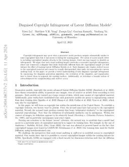 Disguised Copyright Infringement of Latent Diffusion Models