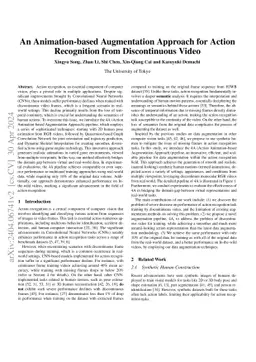 An Animation-based Augmentation Approach for Action Recognition from
  Discontinuous Video
