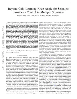 Beyond Gait: Learning Knee Angle for Seamless Prosthesis Control in
  Multiple Scenarios