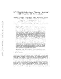 O2V-Mapping: Online Open-Vocabulary Mapping with Neural Implicit Representation
