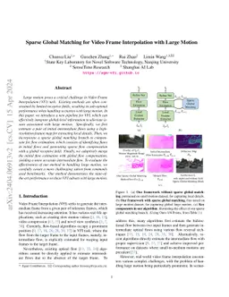 Sparse Global Matching for Video Frame Interpolation with Large Motion
