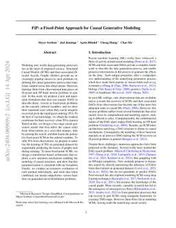 FiP: a Fixed-Point Approach for Causal Generative Modeling