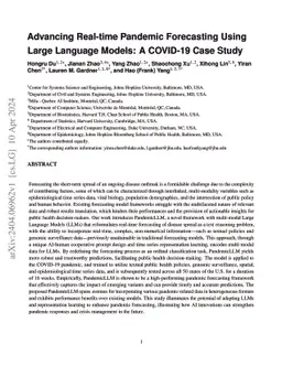 Advancing Real-time Pandemic Forecasting Using Large Language Models: A
  COVID-19 Case Study