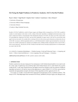 On Fixing the Right Problems in Predictive Analytics: AUC Is Not the
  Problem