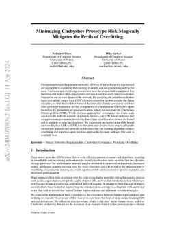 Minimizing Chebyshev Prototype Risk Magically Mitigates the Perils of
  Overfitting