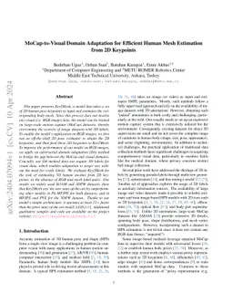 MoCap-to-Visual Domain Adaptation for Efficient Human Mesh Estimation
  from 2D Keypoints