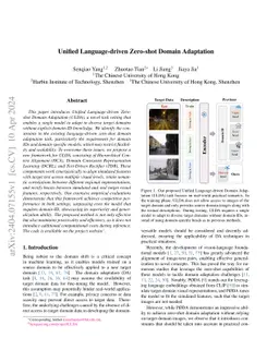 Unified Language-driven Zero-shot Domain Adaptation