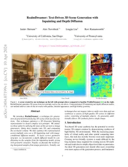 RealmDreamer: Text-Driven 3D Scene Generation with Inpainting and Depth Diffusion