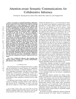 Attention-aware Semantic Communications for Collaborative Inference