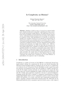 Is Complexity an Illusion?