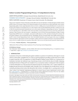 A Survey and Future Outlook on Indoor Location Fingerprinting Privacy Preservation